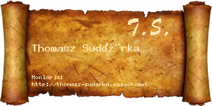 Thomasz Sudárka névjegykártya